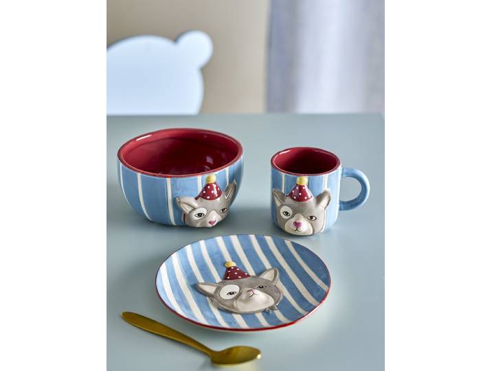 Geschirr-Set Party Hund 3-teilig Multicolor