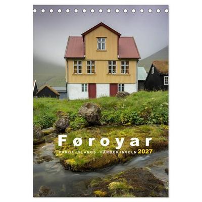Føroyar - Faroe Islands - Färöer Inseln (Tischkalender 2027 DIN A5 hoch), CALVENDO Monatskalender