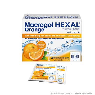 Macrogol Hexal Orange Plv.z.Her.e.Lsg.z.Einn.Btl. 20 St Beutel
