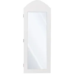 Schmuckschrank mit Spiegel 95x35x9 cm Weiß ML-Design