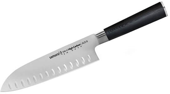 Samura MO-V 18cm Hollow Ground Santoku Knife