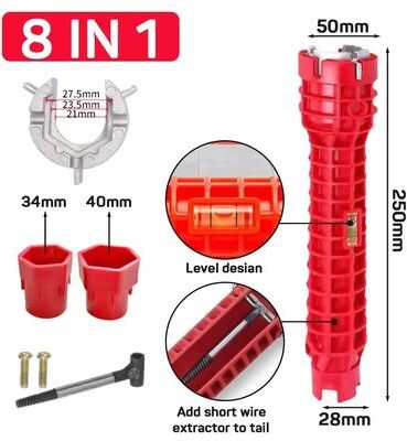 Uplift Picks 14 In 1 Faucet Sink Wrench Plumbing Repair And Installation Tool Kit 8 In 1
