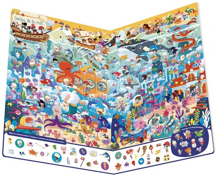 Livre Cherche et Trouve Géant : Au pays des Contes - Auzou