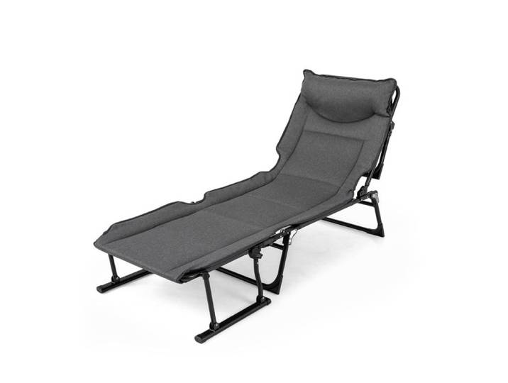 Lit de camp pliant 3 en 1 confort modulable fauteuil convertible dossier 6 positions 1 personne