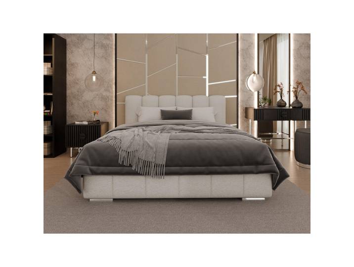 Homesy Polsterbett Zaira 160x200cm – Elegantes Polsterbett für modernen Wohnstil, Zonierte Multi-Taschen-Federkern (24cm), cappuccino, Cappuccino, Holz, Mode, 120x200 cm, Schlafzimmer, Betten, Polsterbetten
