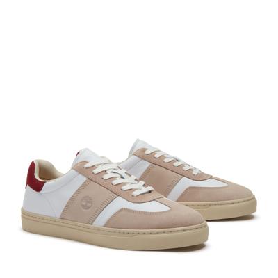 Sneaker TIMBERLAND "LISBON STREET - LOW LACE SNEAKER", Herren, Gr. 44,5, beige (weißfg w ltbei), Leder, Schuhe Sneaker, aus Timberland Premium Leder
