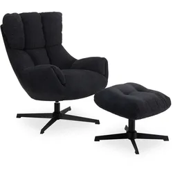 Relaxsessel mit Hocker MAVE - Bezug: Stoff