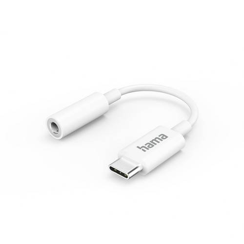 Hama 00201524 Aux-Adapter USB-C - 3,5-mm-Klinke-Buchse, Weiß