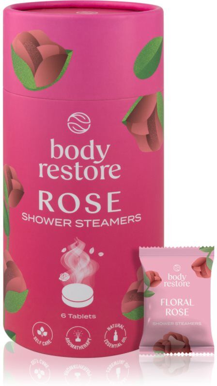 Body Restore Rose Shower Steamers shower tablets with rose fragrance 6 pc
