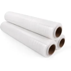 Inoverse Stretchfolie Transparent Wickelfolie, 2 kg, 3 Rollen, Für Möbel & Umzug, Palettenfolie, Handstretchfolie