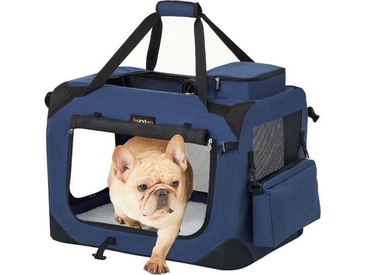 Feandrea Hundebox faltbar, Transportbox Hund, M, Hundetasche, Oxford-Gewebe