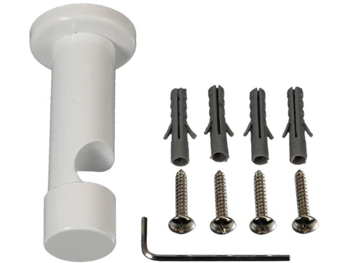 Träger LIEDECO, weiss (weiß), Ø:2cm, Gardinenstangenhalterungen, Träger, für Gardinenstangen Ø 20 mm