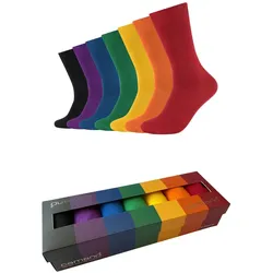 7er Pack camano Comfort Crew Socken 0515 - rainbow 43-46