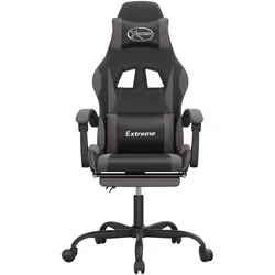 vidaXL Alwonberg (Mit Fussablage), Gaming Stuhl, Grau