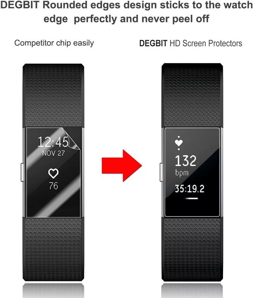 INF Protections d'écran Fitbit Charge 2 pack de 5