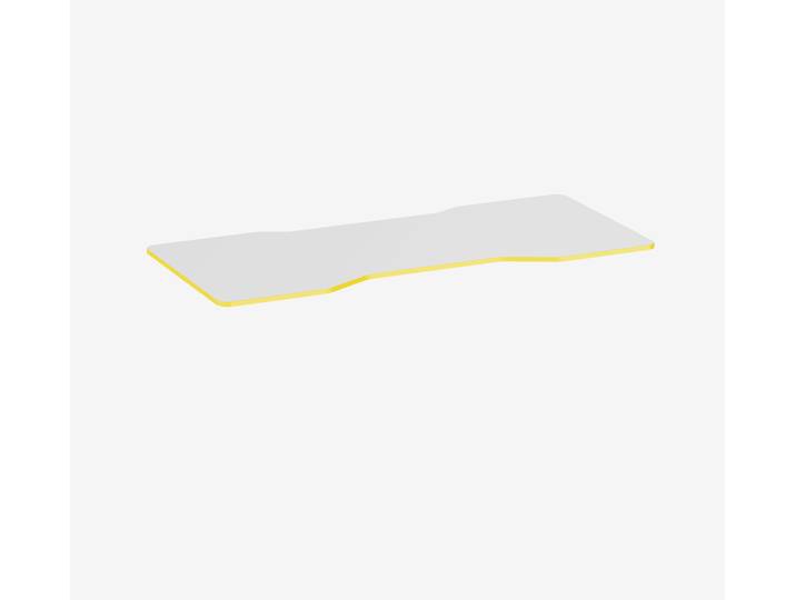 Gaming Tischplatte Weiß Cockpit Topweiß Yellow Cab 1800 x 800 x 19 mm