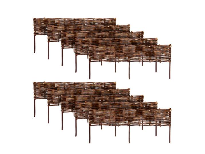 Beeteinfassung Weide geflochten 10er Set 100 x 20 cm