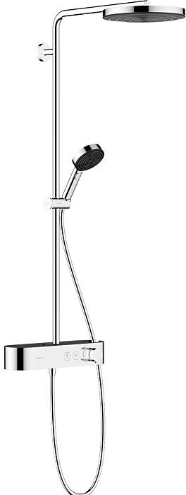 Hansgrohe Pulsify S Showerpipe   24220000 mit Brausethermostat Shower Tablet Select 400, chrom