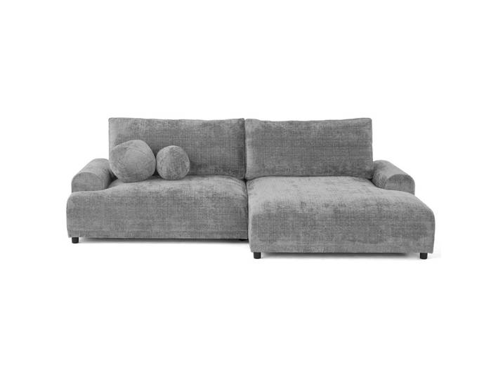 Best Mobilier Canapé d'Angle Convertible 4 places - NELLY Angle droit Gris