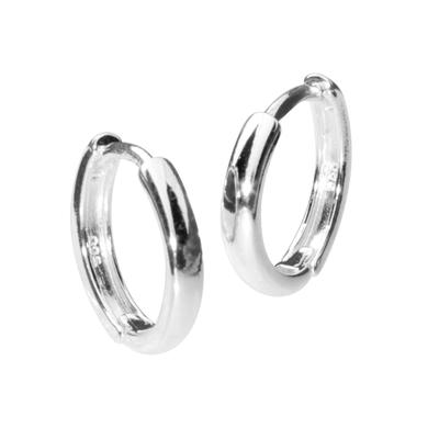 Paar Creolen OSTSEE-SCHMUCK "Ostsee-Schmuck Creole Babsi 14.28 Creole Babsi 14.28", weiß, Ohrringe, Damen, 14 x 2,8mm, Silber 925 (Sterlingsilber)