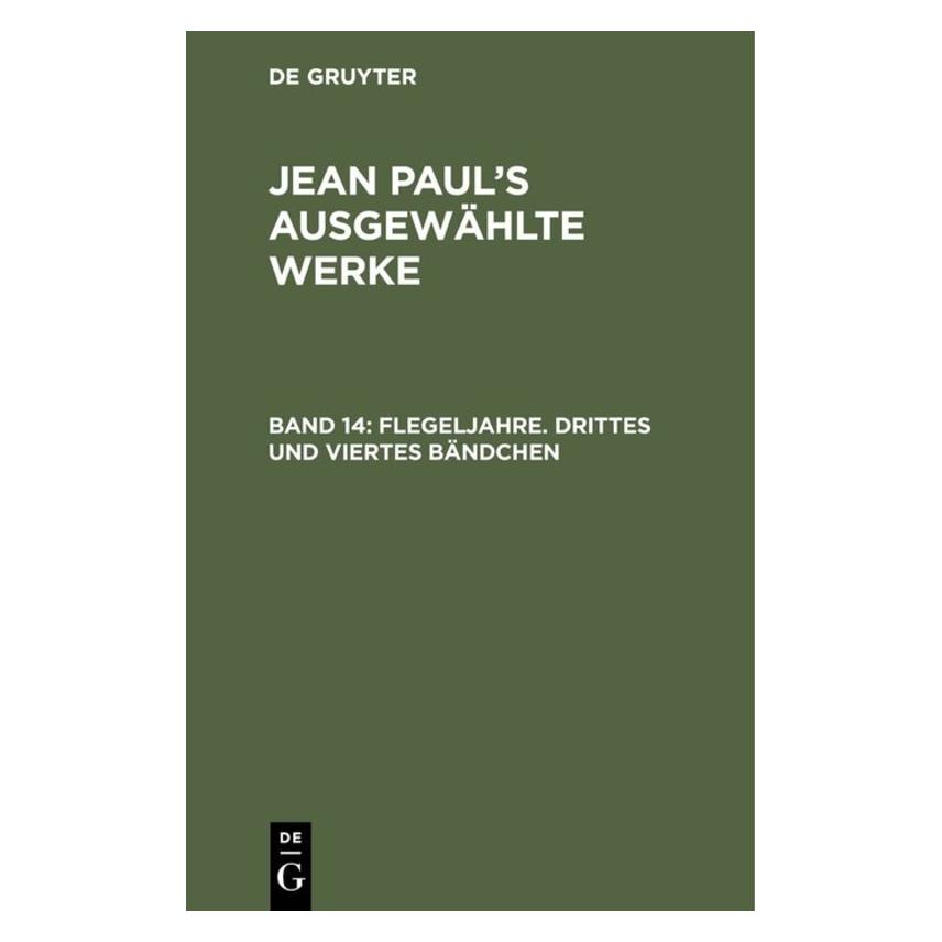 De Gruyter Jean Pauls ausgewählte Werke / Flegelj (Deutsch, Hardcover, Jean Paul) (67771666)