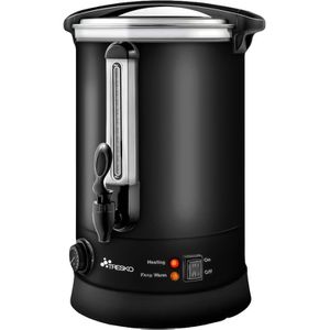 Tresko Heißwasserspender 1385-006, einstellbar 30°C - 110°C, 1500 Watt, aus Edelstahl, schwarz, 10 Liter
