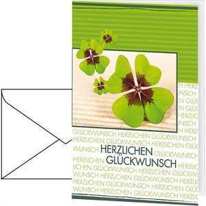 Sigel Geburtstagskarte DS004, Fortune, Klappkarten mit Umschlag, 10,5 x 14,8 cm, 10 Stück