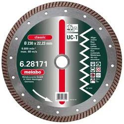 Metabo Diamant-Trennscheibe, 180 x 2,3 x 22,23 mm, classic, UC-T, Turbo / Universal - 628170000
