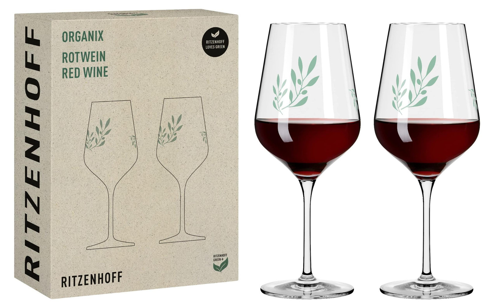 Dripio Wijnset van 2 stuks, 500 ml, kristalglas, vaatwasmachinebestendig