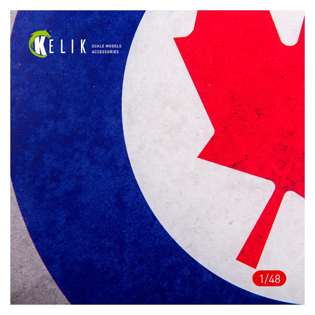 Kelik Canada Roundel - Acrylic 3 mm (240 x 240 mm) (190g) (1/72 - 1/48) (KS48033)