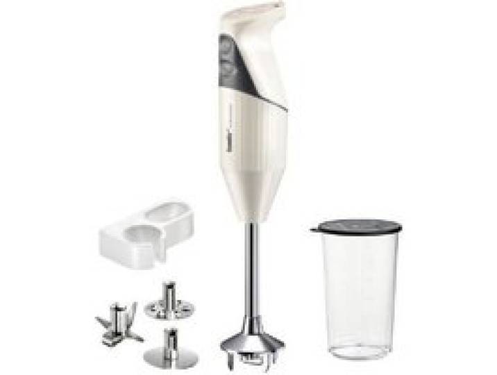 Mixeur plongeant Bamix MONO Pro-1 Blanc 160 W avec support mural et 3 lames (mixer fouet multi-usage)