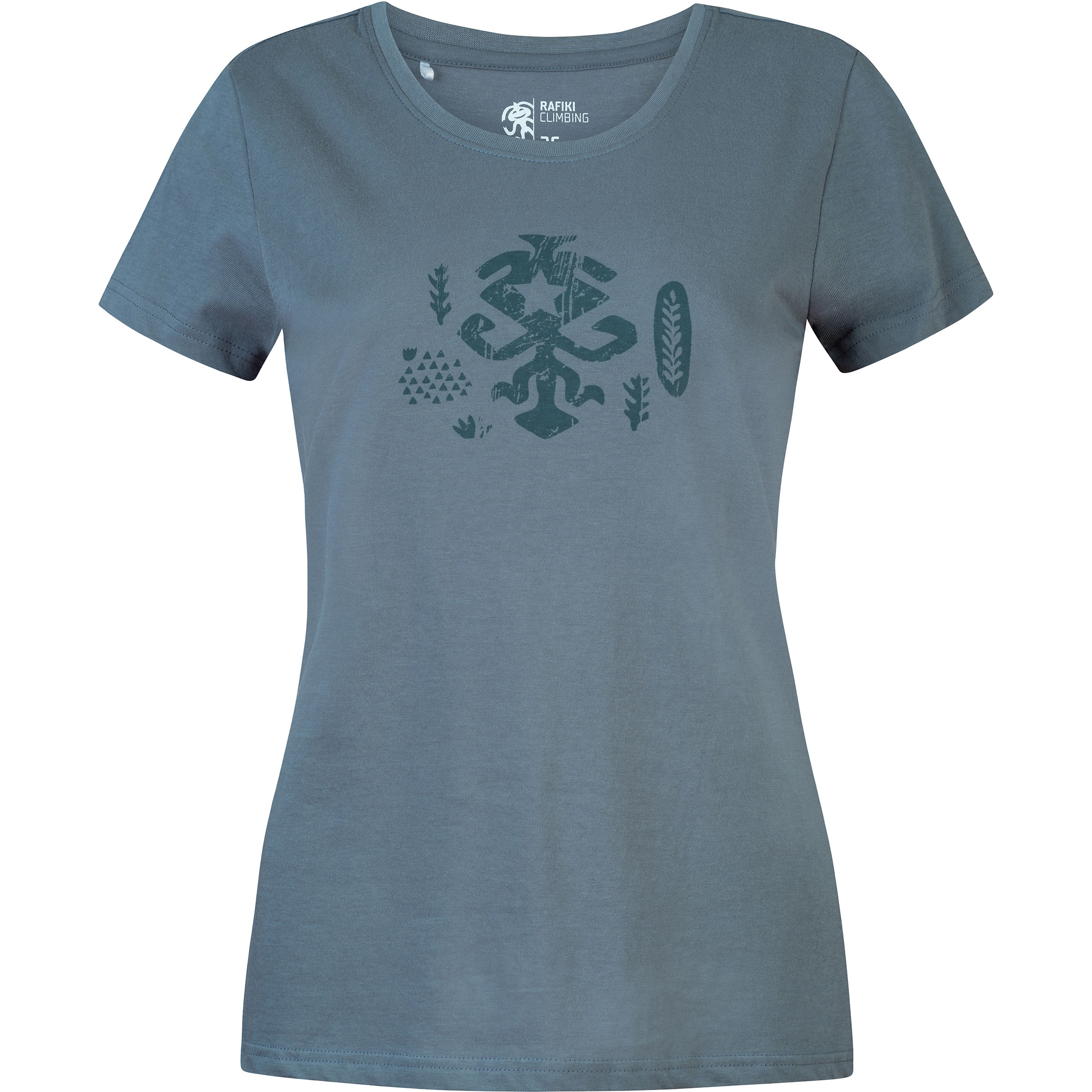 Rafiki Akiyo Damen T-Shirts blau Größe XS Bouldern | Sportklettern | Lifestyle Klein verpackbar