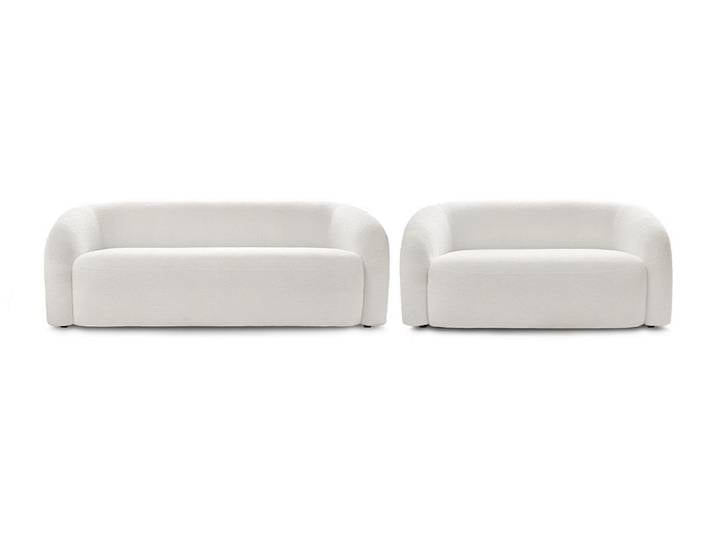 BOBOCHIC Sofa-Set ELINA Boucle-Stoff weiss
