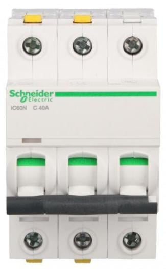 Schneider Electric Acti 9 iC60N LS-schakelaar, 3-polig, 40A, C, A9F04340