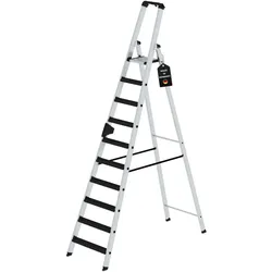 PROREGAL Stufen-Stehleiter einseitig begehbar mit clip-step relax 10 Stufen