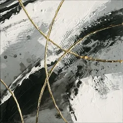 Originalbild GOLDEN ORBITS II (BHT 40x40x4 cm) - bunt - BHT 40x40x4 cm
