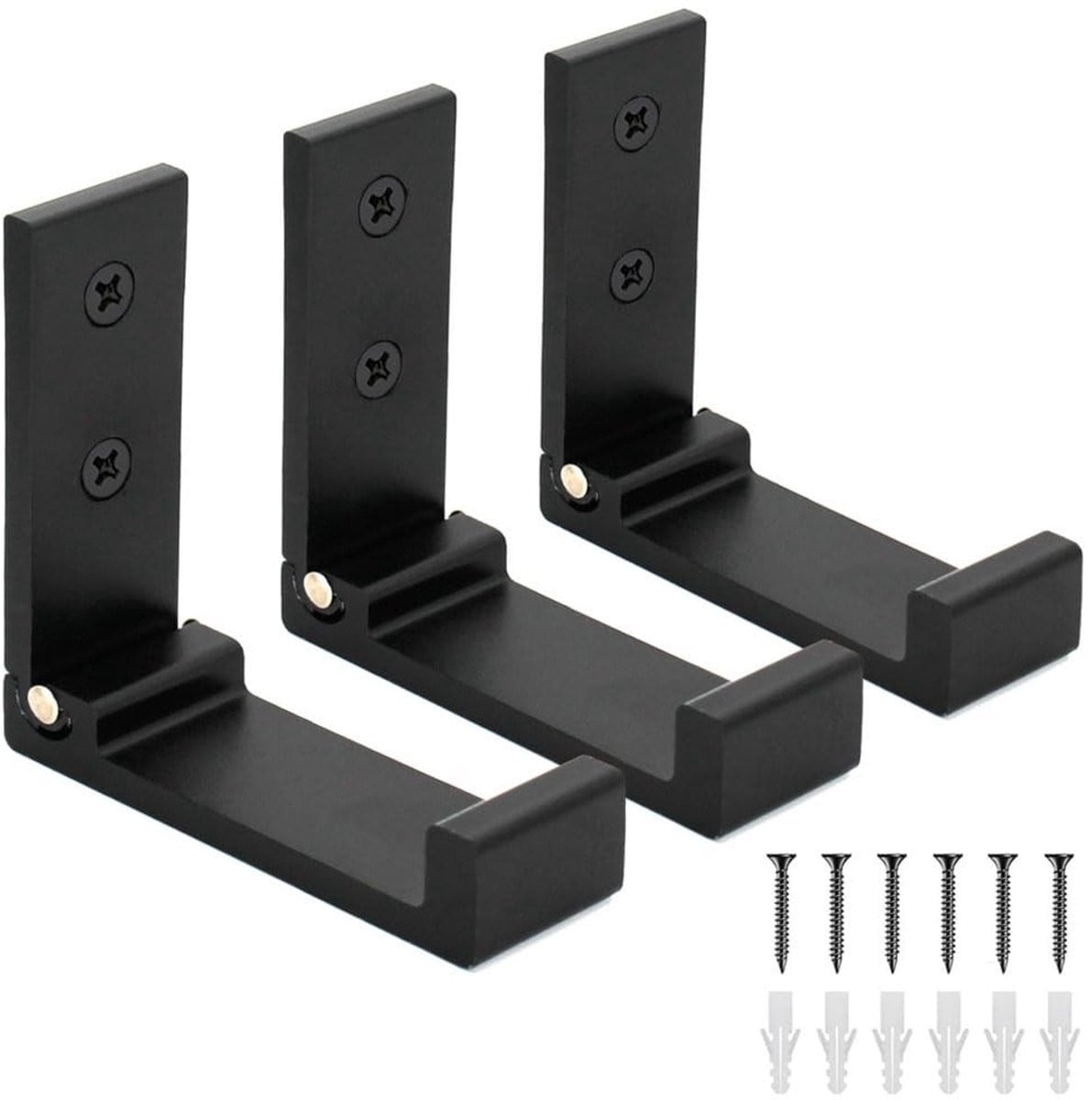 Omgoods Set van 3 Vouwbare Wandhaken van Aluminium
