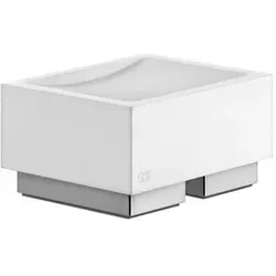 Gessi Rettangolo Accessoires Seifenhalter Standversion, Schale weiß, 20825079, Farbe: Weiß CN