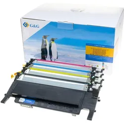 G&G, Toner, 4 Toner kompatibel zu Samsung P4072C/HP SU382A je 1x Schwarz Cyan Magenta -