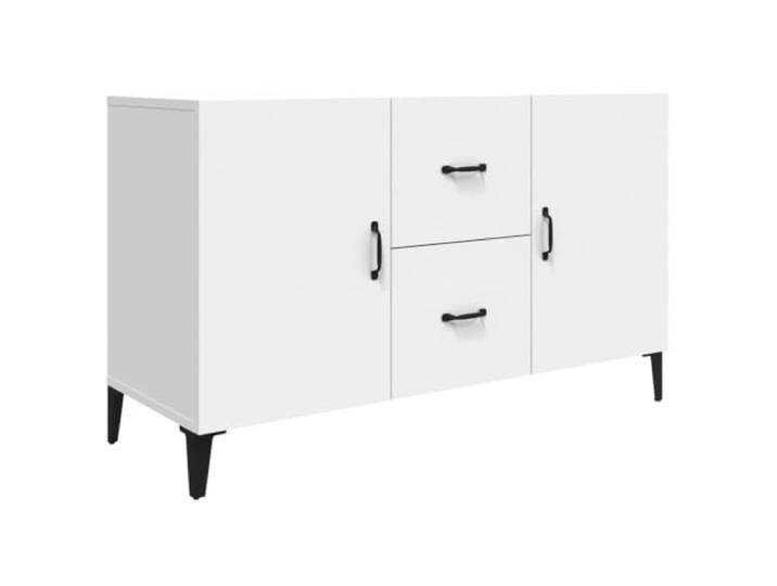 HGFDVCMR Sideboard Weiß 100x36x60 cm Kommode mit 2 Türen 2 Schubladen Vielseitiger Beistellschrank für Wohnzimmer und Flur: Geordneter Stauraum dank durchdachtem Fächer-Design.