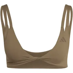 adidas Optimé Workout Reversible Twist Low Support Sport-BH Damen KS4859 - khaki six XS
