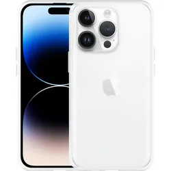 Cazy Silikon Hülle Kompatibel mit iPhone 14 Pro - Soft TPU Schutz Transparant + Display Schutz - (Apple iPhone 14 Pro), Smartphone Hülle, Transparent