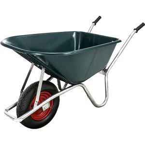 Trutzholm Schubkarre 41362, Tragkraft 250 kg, mit Luftbereifung, Kunststoffmulde, 100 Liter
