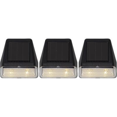 LED Solarleuchte "Solar-Wandleuchte Wandy Mini", schwarz, B:7cm H:7,5cm L:7cm T:4cm, PARFORCE TRADITIONAL HUNTING, Leuchten, 3er-Set, kompakte Wandlaternen, Dämmerungssensor