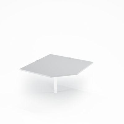 Schäfer Shop Select Winkelplatte PLANOVA BASIC, B 1200 x T 1200 mm, lichtgrau/weiß