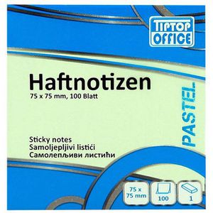 TipTop-Office Haftnotizen TTO 405014, 75 x 75mm, 100 Blatt, pastell grün