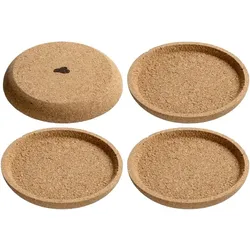 Leonardo Korkuntersetzer Gocce 4tlg. Holz, Textil, Natur Beige M (Medium)