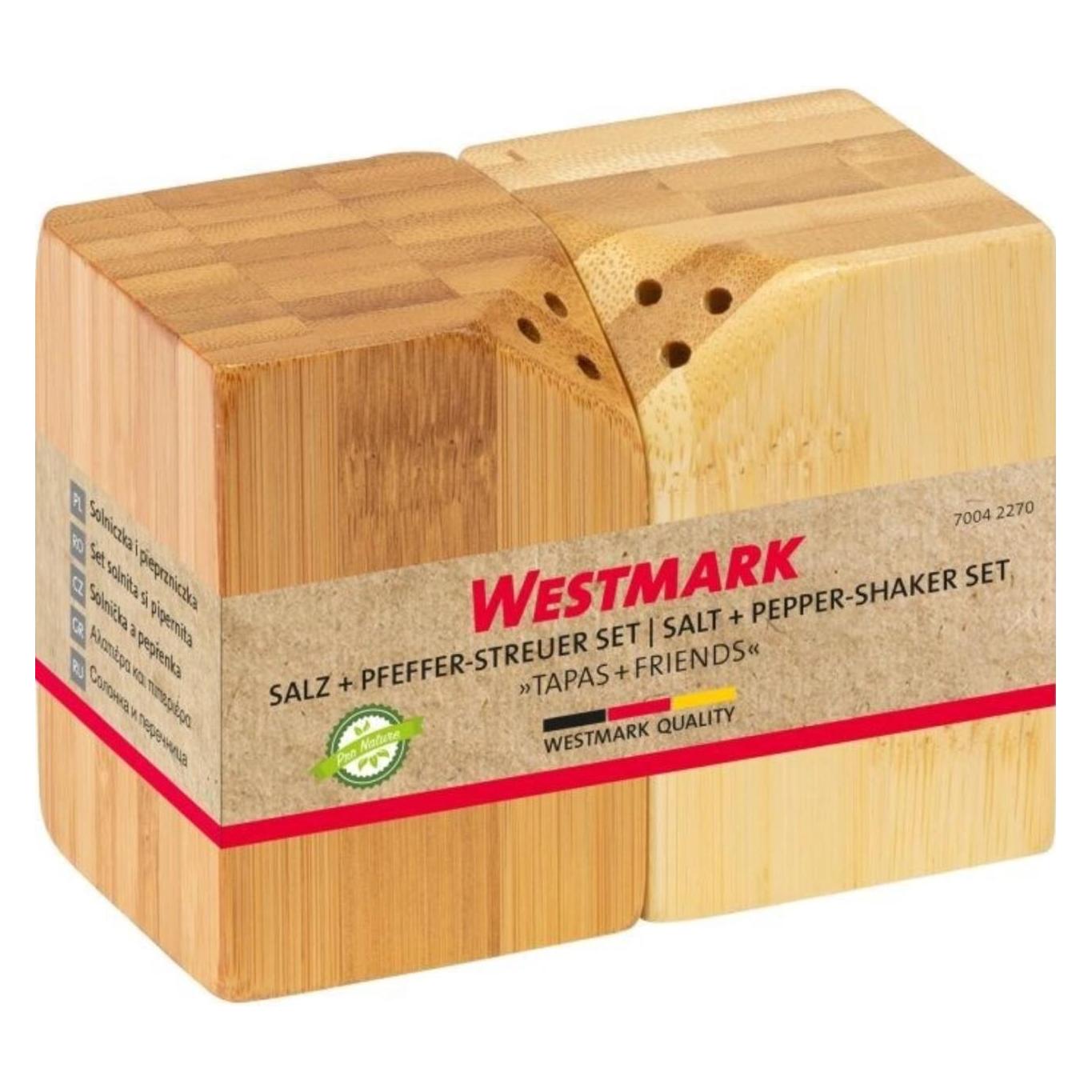Westmark 2er Set Salz- und Pfefferstreuer Tapas u. Friends, eckig (Pfeffer, Salz) (70042270)