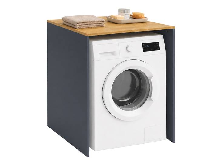 Relaxdays – Meuble Au-dessus Du Lave-linge – Étagère Lave-linge/sèche-linge Anthracite/naturel – Dimensions H X L X P : 88 X 68 X 60 Cm – Charge Max 10 Kg