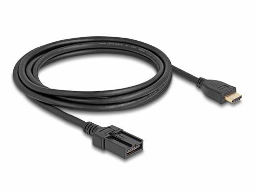 Delock HDMI Anschlusskabel HDMI-A Stecker, HDMI-E Stecker 3m Schwarz 87906 4K UHD, vergoldete Steckkontakte, doppelt geschirmt